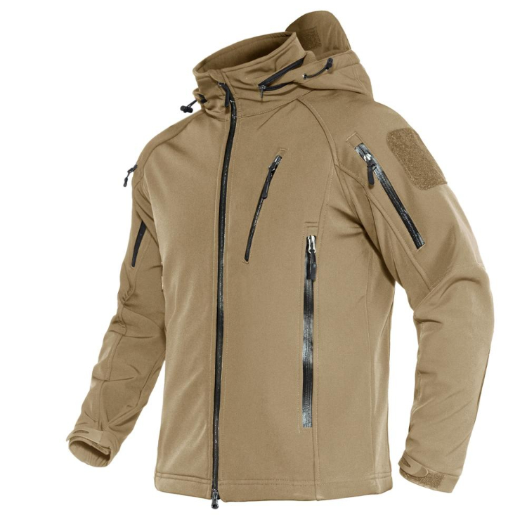 LASEN Mens Tactical Fleece Lined Waterproof Jacket