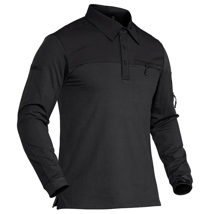 LASEN Mens Clothing Apparel Nylon Cotton Spandex Polo Shirt TS-164