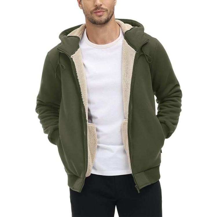 LASEN Men's Fleece Hoodies Sweatshirts Thermal Windproof Coats OJK-TJ572