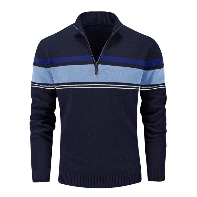 LASEN Men's Sweater Quarter Zip Up Pullover OE-TJ578