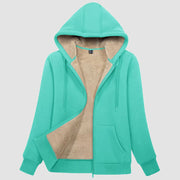 LASEN Womens Zip Up Hoodie Sherpa Lined Fleece Jacket Winter Warm Jacket TJ660