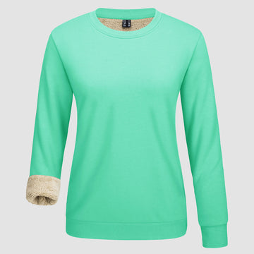 LASEN Women's Fleece Lined Sweatshirt Pullover Basic Tops Warm Crewneck Winter Sweater Underwear TJ6