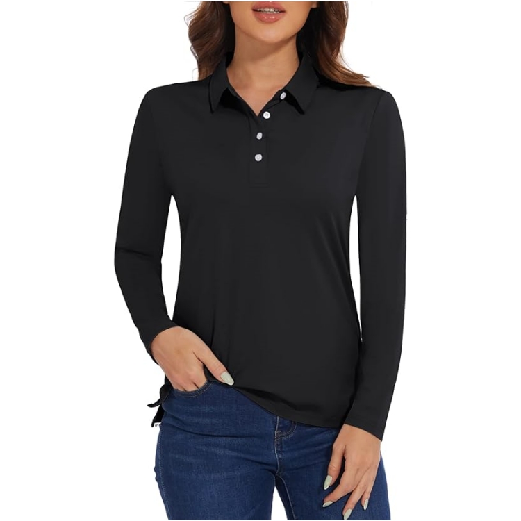 LASEN Women's Golf POLO Shirts Long Sleeve AJ-TS256