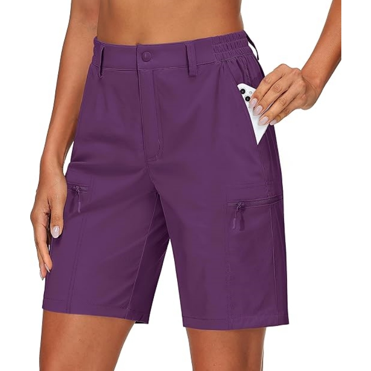 LASEN Womens Quick Dry Casual Short Pants AJ-PT761